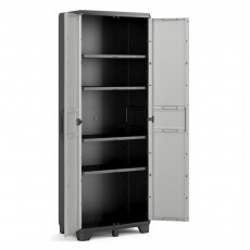 Шкаф пластиковый высокий GEAR BK/GL KETER, черно-серый