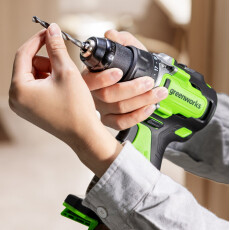 Аккумуляторная дрель-шуруповерт Greenworks GD24DD90 24В (АКБ 4Ач + ЗУ)