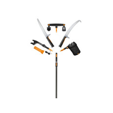 Черенок алюминиевый телескопический FISKARS OneClick L 220-400см
