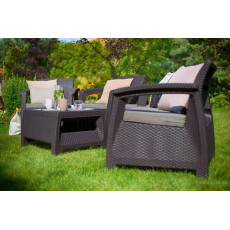 Комплект мебели KETER Corfu quattro set, песочный