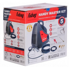 Компрессор безмасляный коаксиальный FUBAG HANDY MASTER KIT ( + 5 предметов)