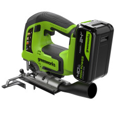 Лобзик аккумуляторный Greenworks GD24JS120 24В (АКБ 4Ач + ЗУ)