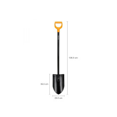 Лопата штыковая с удлин. лезвием и удлин. ручкой FISKARS (черная) (1067517)