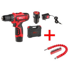 Аккумуляторная дрель-шуруповерт WORTEX BD 1215-1 Li в чем. + набор бит FBS 11