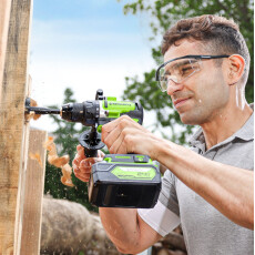 Аккумуляторная дрель-шуруповерт Greenworks GD24DD90 24В (2 АКБ 4Ач + ЗУ)