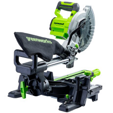 Аккумуляторная торцовочная пила Greenworks GD24MS216K4 24V (АКБ 4Ач + ЗУ)