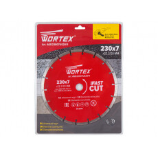 Алмазный круг 230х22 мм универс. сегмент. WORTEX (сухая резка)
