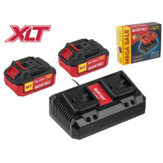 Набор аккумулятор 2х4А*ч и зарядное устройство 2х2А WORTEX ALL1 XLT в кор. SET