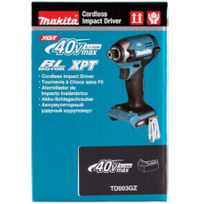 Аккумуляторный ударный шуруповерт MAKITA XGT TD003GA201 в чем. (2 АКБ 2Ач + ЗУ)
