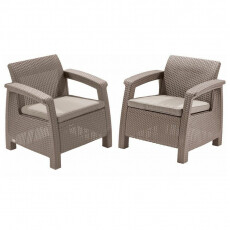 Комплект мебели KETER Corfu Duo Set, бежевый