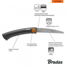 Пила садовая складная BRADAS V-SERIES HENDY 155 мм