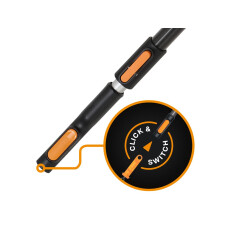 Черенок алюминиевый телескопический FISKARS OneClick L 220-400см