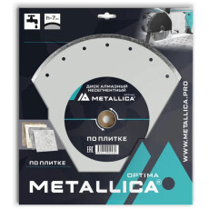 Диск алмазный несегментный METALLICA Optima 180x25,4/22,2мм, H=7мм по плитке