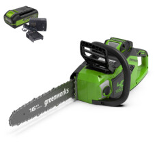 Пила цепная аккумуляторная Greenworks GD40CS18K2 40В (АКБ 2А/ч + ЗУ)