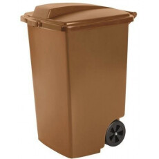 Контейнер для мусора на колёсах 100 л REFUSE BIN, бронза