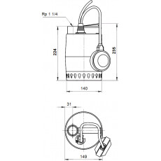 Погружной насос Grundfos Unilift KP 350 A 1