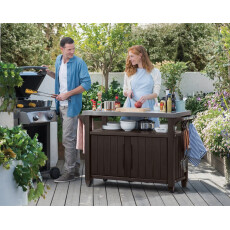 Столик для гриля Keter Unity xl Storage Buffet 183l (Юнити xl Сторэйдж Баффет), коричневый