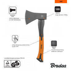 Топор универсальный 1 кг BRADAS Fiberglass KT-SF1100