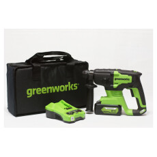 Перфоратор аккумуляторный Greenworks GD24SDS2K4 24В (в комплекте АКБ + ЗУ)