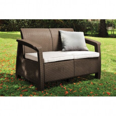 Скамья двухместная Corfu II Love Seat, коричневый