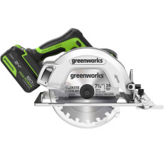 Циркулярная пила аккумуляторная Greenworks GD24CS 24В (АКБ 5Ач + ЗУ)