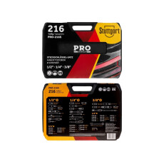 Набор инструментов 1/4", 1/2", 3/8" 6 граней 216 предметов PRO STARTUL Stuttgart (PRO-216S)