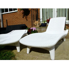 Шезлонг лежак KETER Sun Lounger Pacific, белый