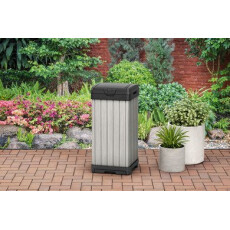 Контейнер для мусора уличный ROCKFORD BIN 125L, черный/серый
