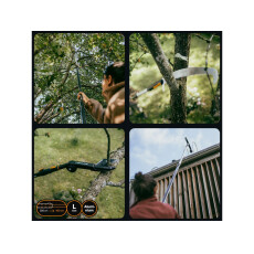 Черенок алюминиевый телескопический FISKARS OneClick L 220-400см