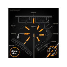 Черенок алюминиевый FISKARS OneClick L 161см