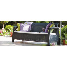 Скамья трехместная CORFU II MAX LOVE SEAT, коричневый
