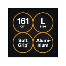 Черенок алюминиевый FISKARS OneClick L 161см