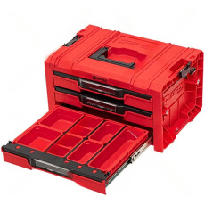 Ящик для инструмнта с 3-мя выдвижными ящиками Qbrick System PRO Drawer 3 Toolbox Expert RED Ultra HD