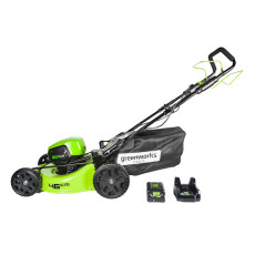 Аккумуляторная газонокосилка Greenworks GD60LM46SPK4 60В (АКБ 4Ач + ЗУ)