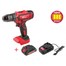 Аккумуляторная дрель-шуруповерт WORTEX BD 1825-1 DLi (+акционный комплект)
