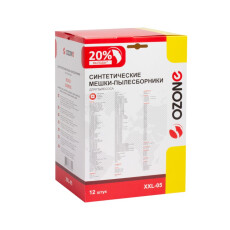 Фильтр-мешки OZONE XXL-05 для пылесоса, 12 шт. + 2 микрофильтра
