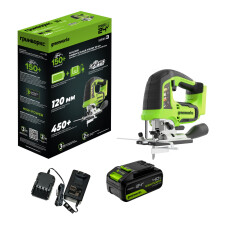 Лобзик аккумуляторный Greenworks GD24JS120 24В (АКБ 4Ач + ЗУ)