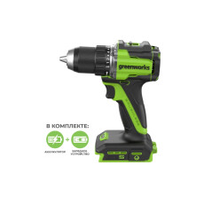 Аккумуляторная дрель-шуруповерт Greenworks DD560 24В (АКБ 2Ач + ЗУ)