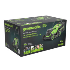 Аккумуляторная газонокосилка Greenworks GD24X2LM361K4 2×24V (АКБ+ЗУ)