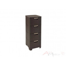 Комод Keter X4 STYLE RATTAN DRAWER DBR210, темно - коричневый