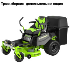 Садовый райдер аккумуляторный Greenworks Zero Turn CrossoverT GC82ZT107 82В