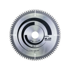 Диск 216х30х2,5 80 зубов BOSCH MULTIMATERIAL