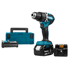 Аккум. ударная дрель-шуруповерт MAKITA DHP484RTJ в кейсе (2 АКБ 5Ач + ЗУ)