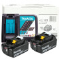 Комплект АКБ MAKITA LXT 18.0 В BL1850B 2 шт. + ЗУ MAKITA DC18RC