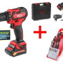 Аккумуляторная дрель-шуруповерт WORTEX BD 1215-1 DLi в чем. + набор сверл
