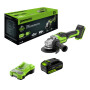 Аккумуляторная углошлифмашина Greenworks GD24AG 24В (АКБ 4А/ч + ЗУ)