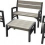 Набор уличной мебели WLF Bench Set (диван, 2 кресла, столик)