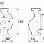 Циркуляционный насос Grundfos UPS 25-80 180 (95906440)