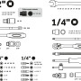 Набор головок и ключей 82пр. 1/4",1/2" PRO STARTUL LE MANS (PRO-082L)