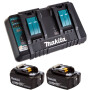 Аккумулятор LXT 18В BL1850B 2шт. + зарядное устройство DC18RD MAKITA